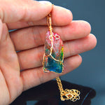 Rainbow Natural Stone Pendant